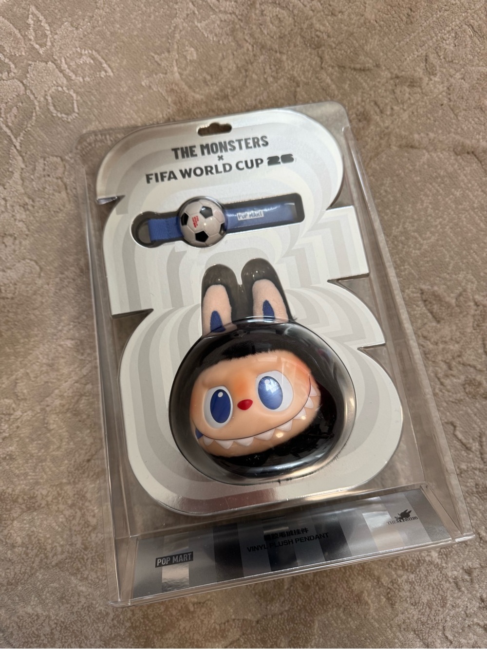 NWT Pop Mart Labubu The Monsters X FIFA World Cup 26 Vinyl Plush Pendant